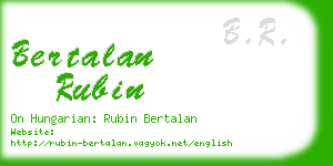 bertalan rubin business card